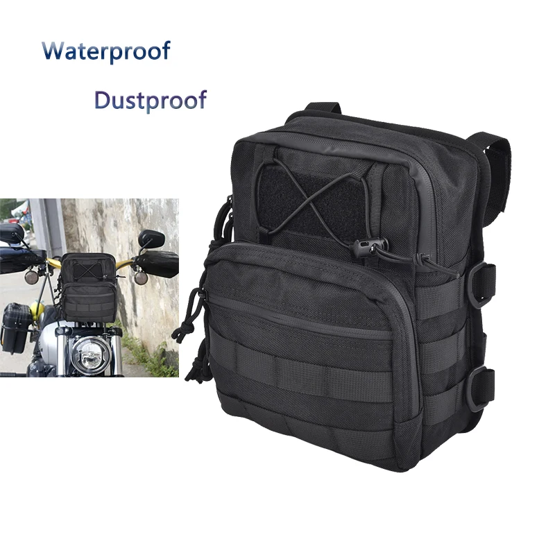 

Waterproof Motorcycle Handlebar Bag Front Storage Bag Universal For Harley Touring Softail Sportster XL Dyna T-Bar Club Style