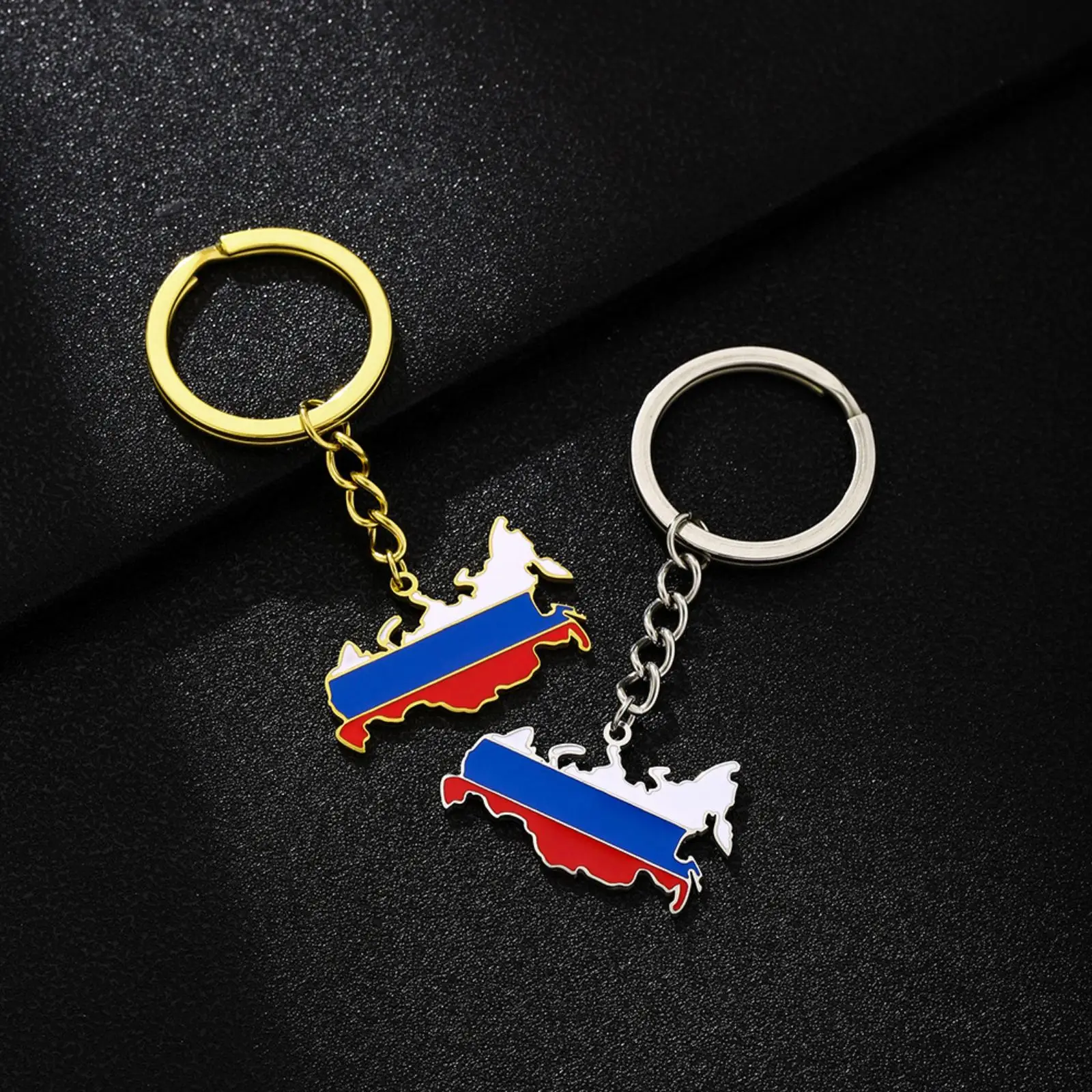Russland-Kartenflaggen-Anhänger Schlüsselanhänger Edelstahl-Schmuck Schlüsselring Reisesouvenir Geschenk für Männer und Frauen – Detail 6