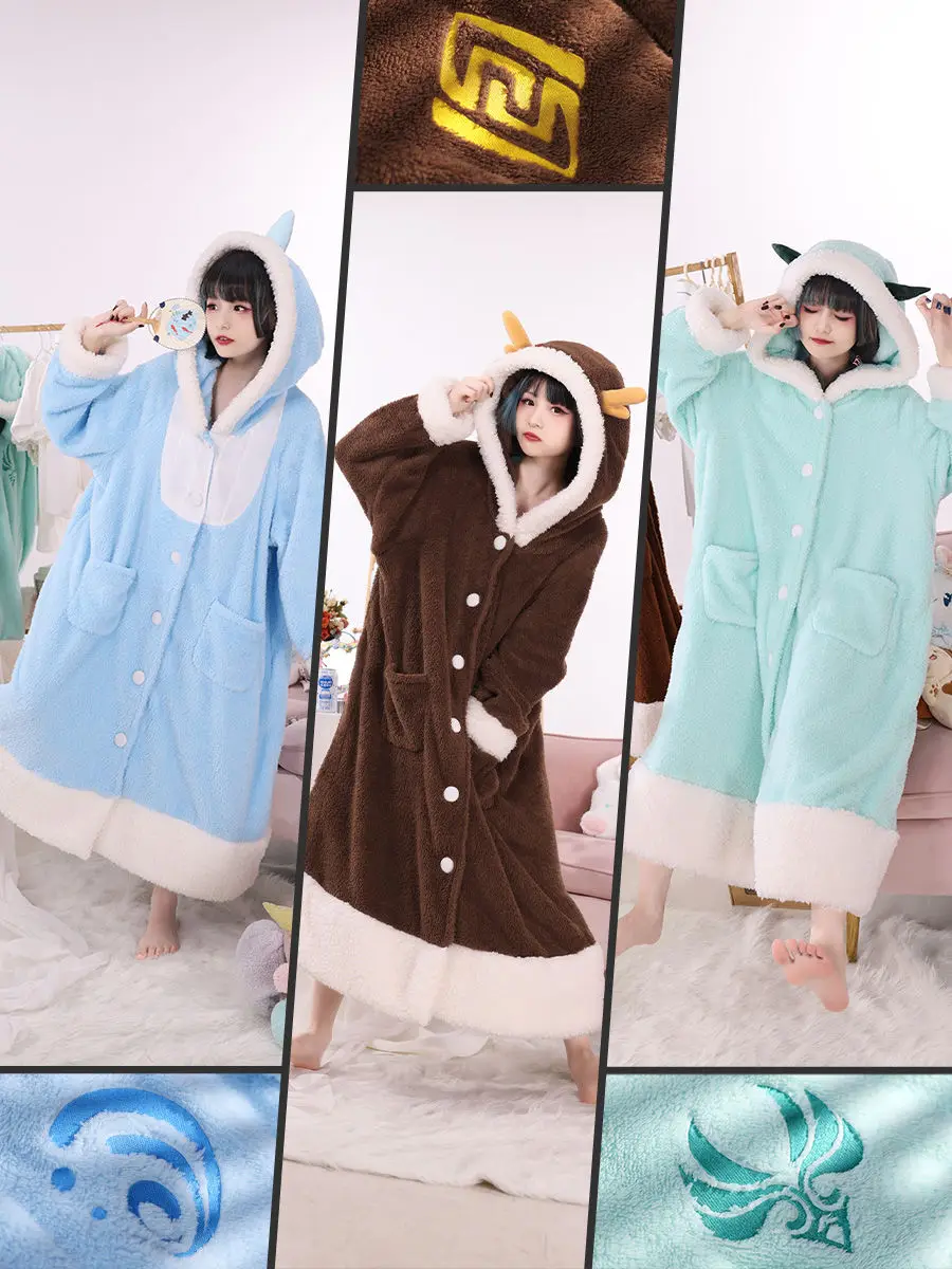 Genshin Impact Zhongli clothes thicker anime pajamas Cosplay Costume Jumpsuit Carnival Cosplay pajamas Air conditioning blanket