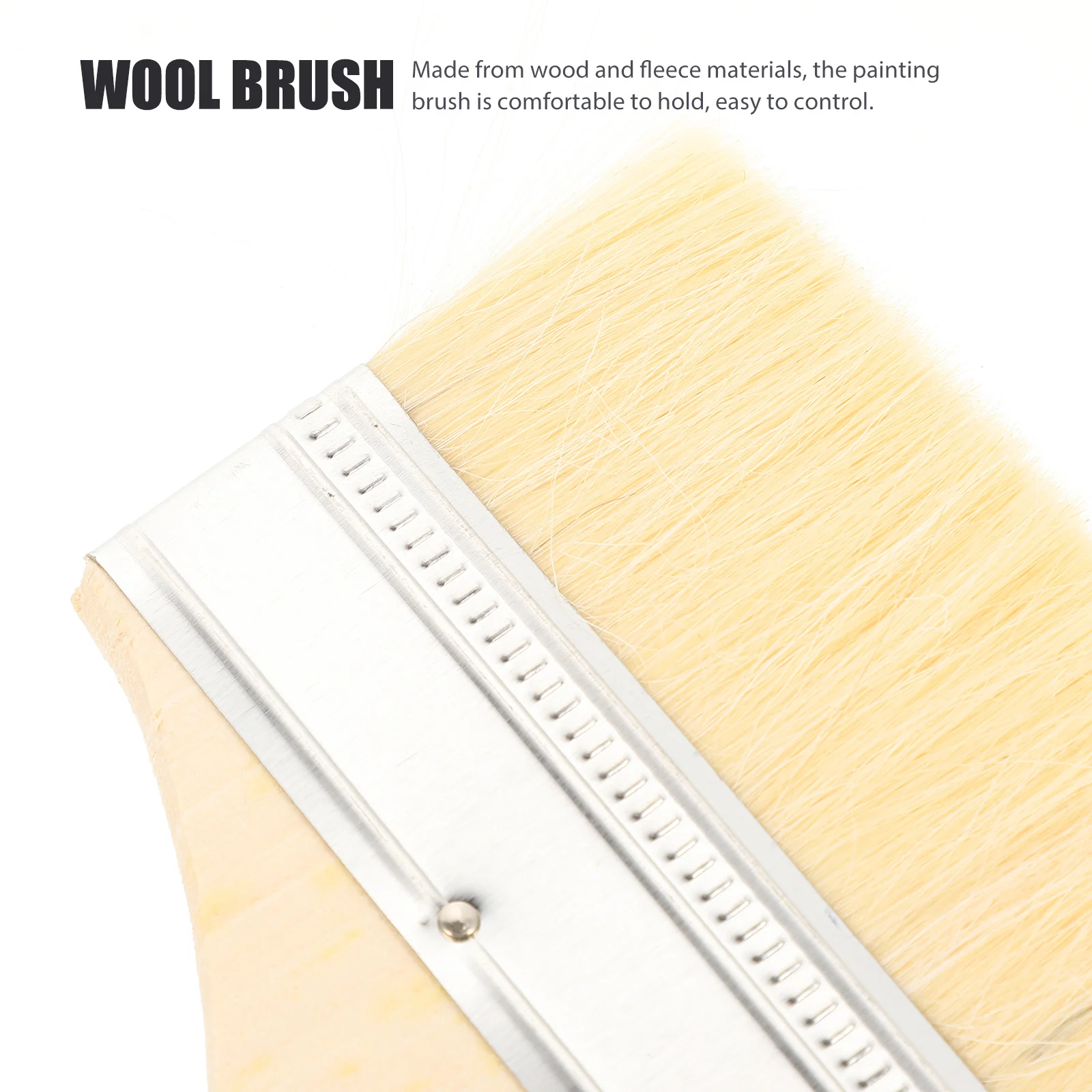 

2Pcs Long Handle Wooden Handle Fleece Paint Brush Wall Paint Tool Household Cleaning Brush Household House Paintbrushes