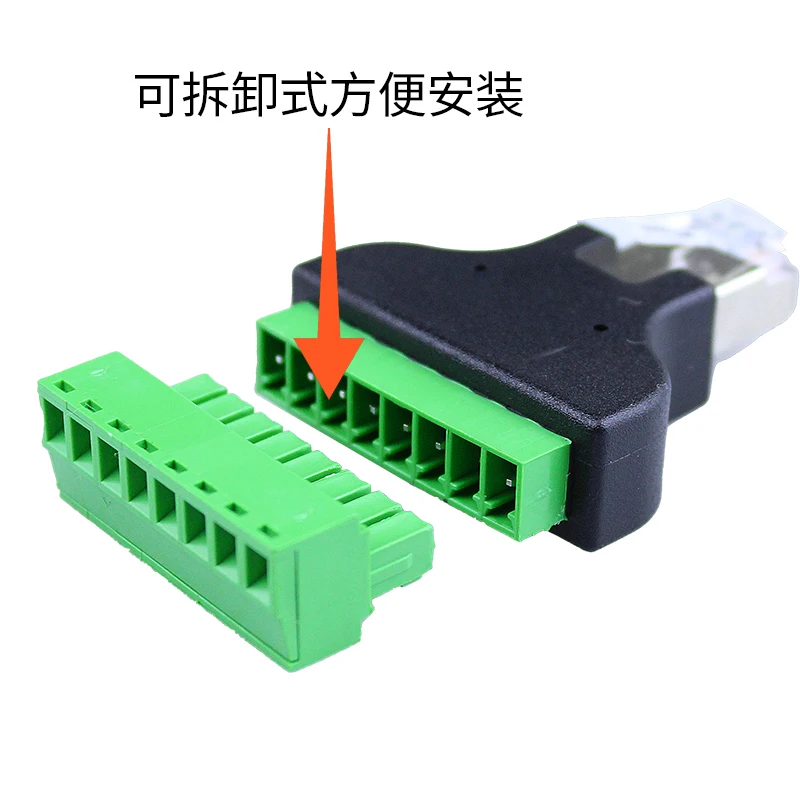 Rj45 To Screw Terminal Block 8p Connector Ethernet Rj45 Male Female To 8 Pin Screw Terminal Network Adapter Cable For Cctv Dvr