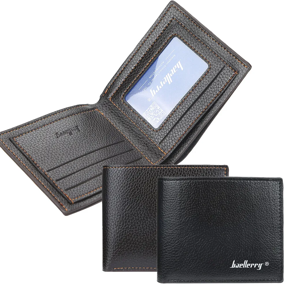 

Men RFID Wallets New Short Card Holder Simple Style Male Purses Photo Holder Small Coin Bag Bifold Wallet Pocket For Men