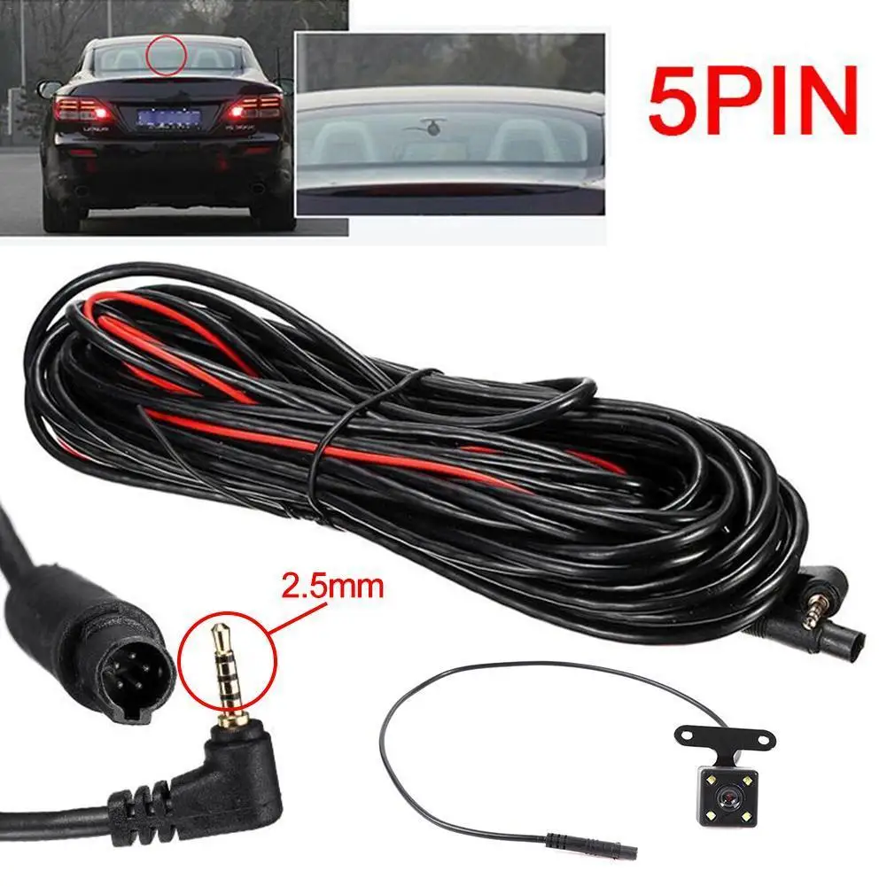 

5 Pin HD Car Rear View Camera Reverse 4LED Night Vision Video Camera Wide Angle 170 Degree Parking Camera For Car Accessories FS