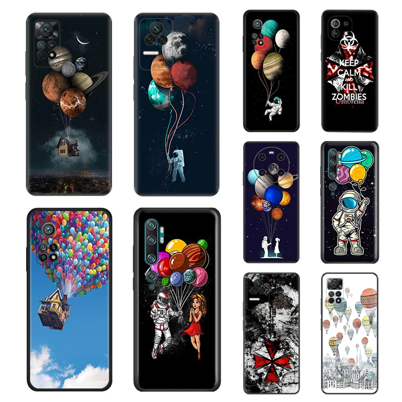 Phone Case For Redmi Note 12 12s 11 11S 10 4G Lite 10S Note10 Pro 9 9T 8 8T 7 9S Colour Balloon Camera Protective Cover