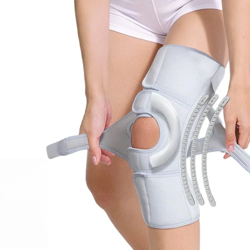 

1 шт. Профессиональный регулируемый компрессионный бандаж для колена со стабилизаторами для восстановления после травм, облегчения боли при артрите