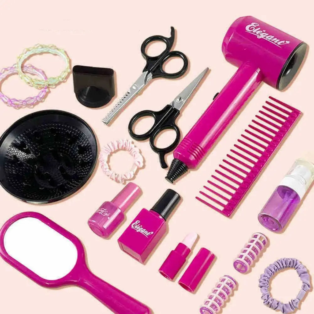 9/13/17 قطعة فستان الأميرة مجفف الشعر ومجموعة حلاقة مجفف للنفخ بكرة الشعر مجموعة صالون الشعر بنس للشعر مكواة تجعيد #2