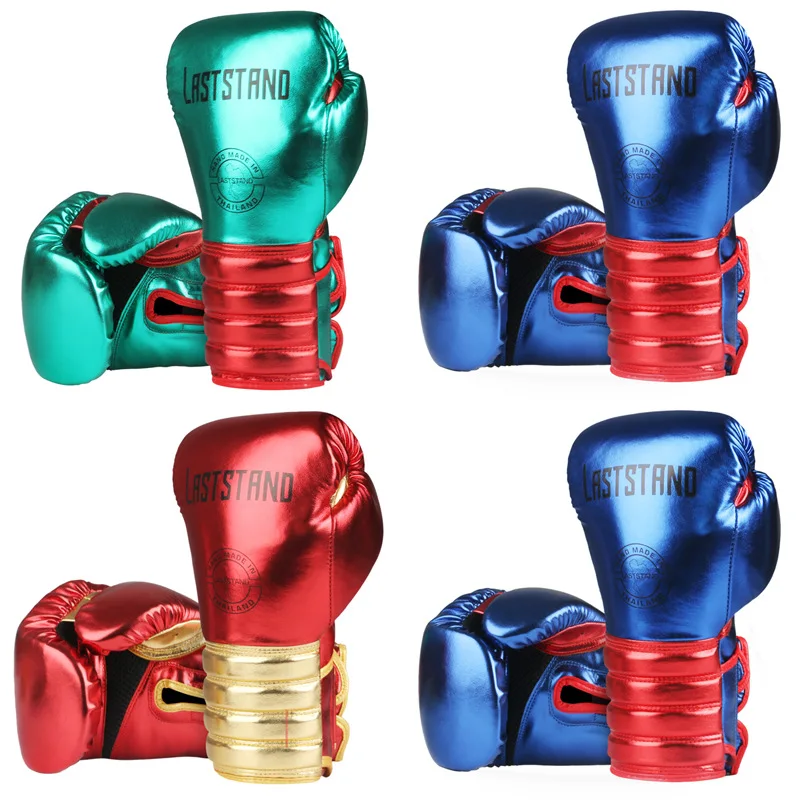 6/8/10/12oz Boxing Gloves Metal Style MMA Muay Thai Free Fighting Sparring Training Boxing Gloves Adult Children\'S Gym Gloves