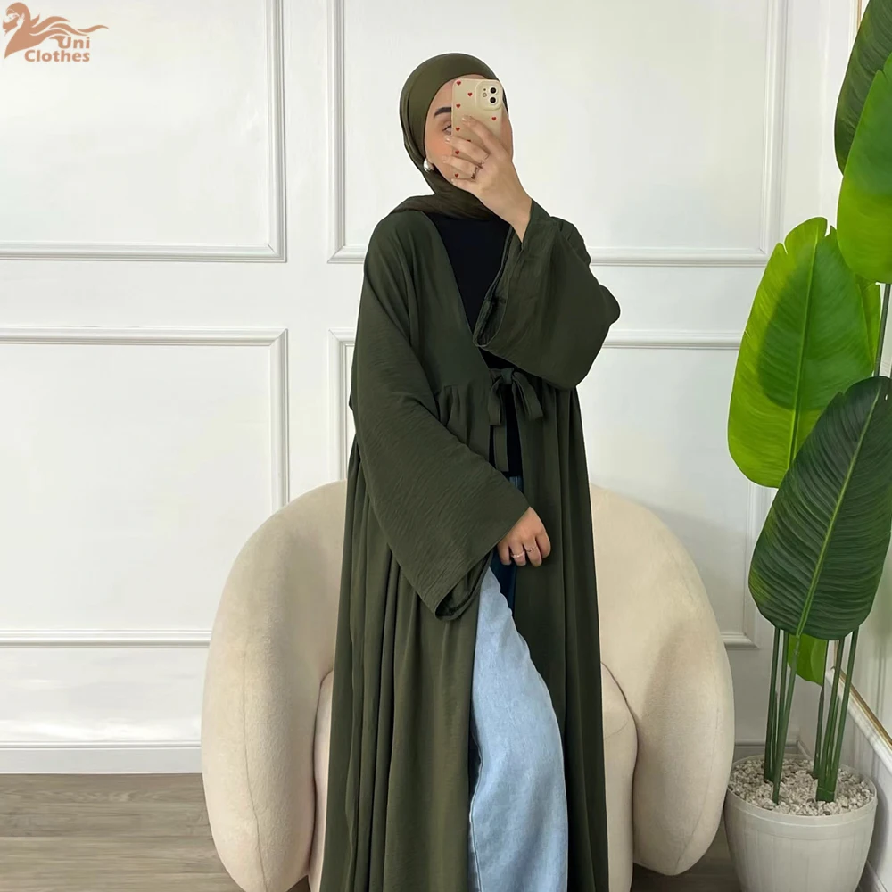 عباية جديدة دبي 2025 عباية نسائية إسلامية فستان كريب أنيق سترة متواضعة ملابس إسلامية للنساء المسلمات