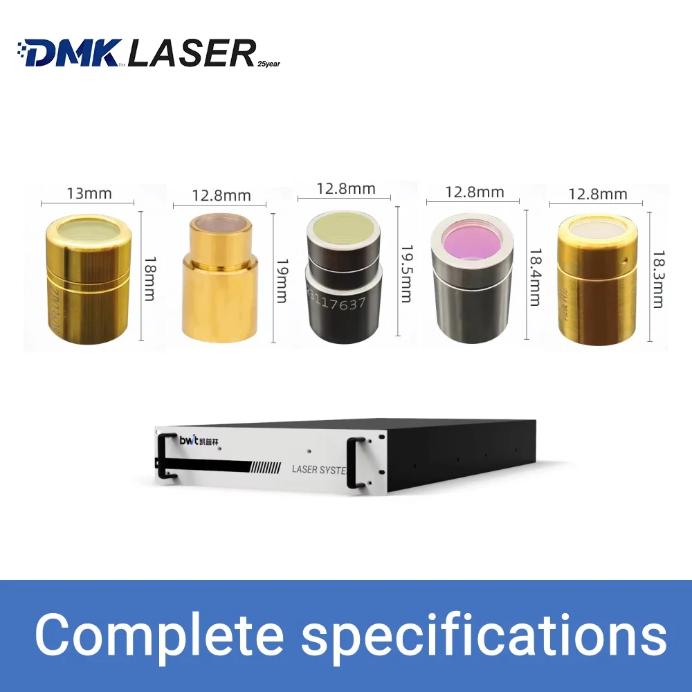 DMK BWT Laser Source Protective Windows Lens QBH Protection Cap D13 D12.8 Fiber Laser Cutting/Welding Fiber Optic Crystal Lenses