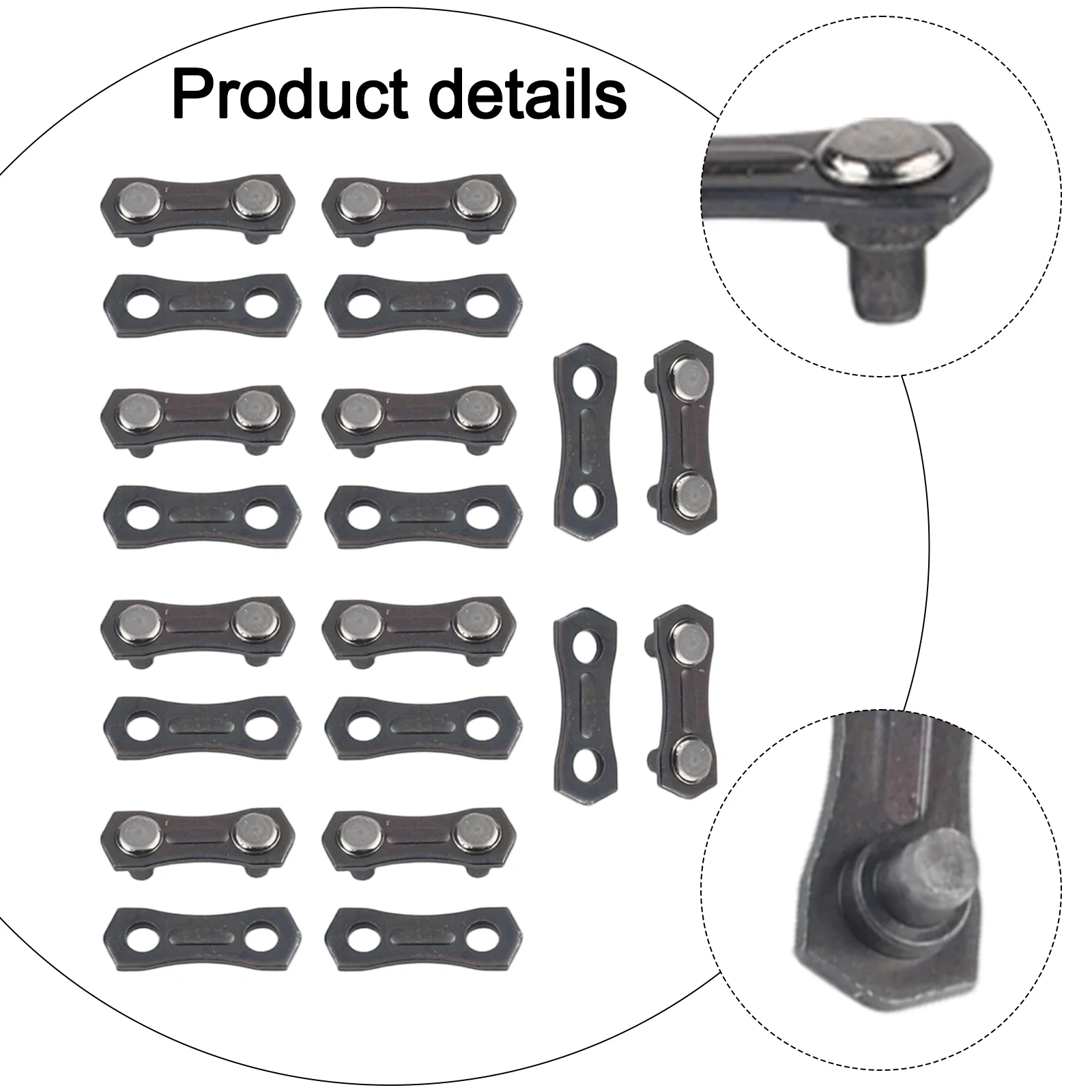 10 Count Chainsaw Chain Links for 3/8 inch Pitch 050 Gauge 1.3mm Chainsaw Chain Rebuilds and Chain Length Adjustments