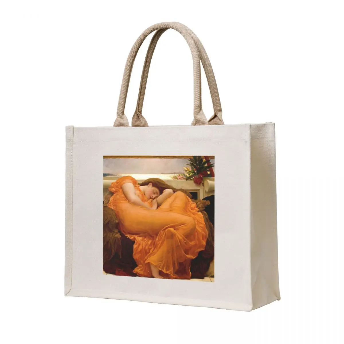 

Flaming June - Frederic Leighton Tote Bag Shopper eco bag folding university shopper bag Lady bags