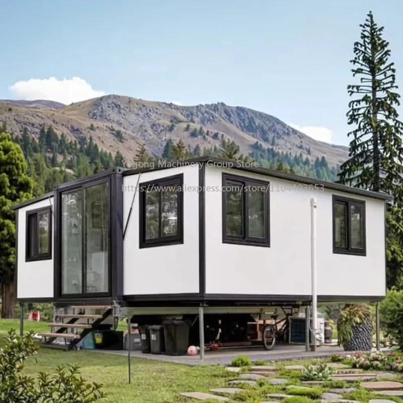 Wholesale Price 40ft Extendable Container House Modular Steel and Sandwich Panel Farmhouse Expandable Home Design