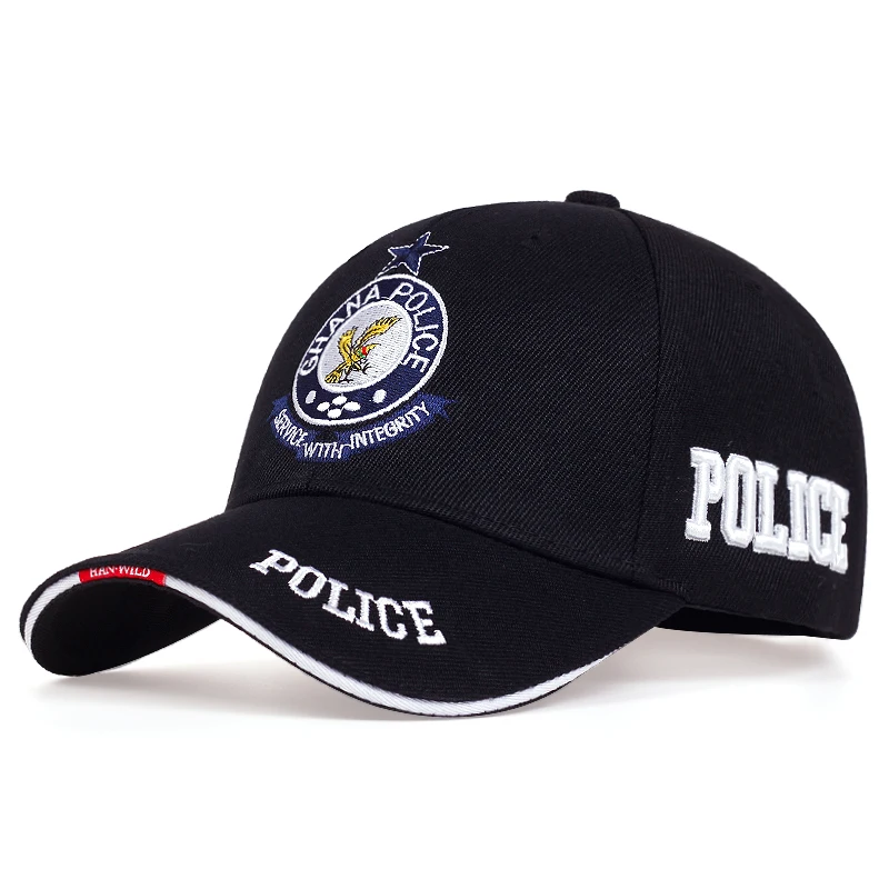 New Fashion Baseball Cap Outdoor Hat Casual Hat Hip Hop Hat Adjustable Unisex Police Letter Embroidery Gift for Girlfriend