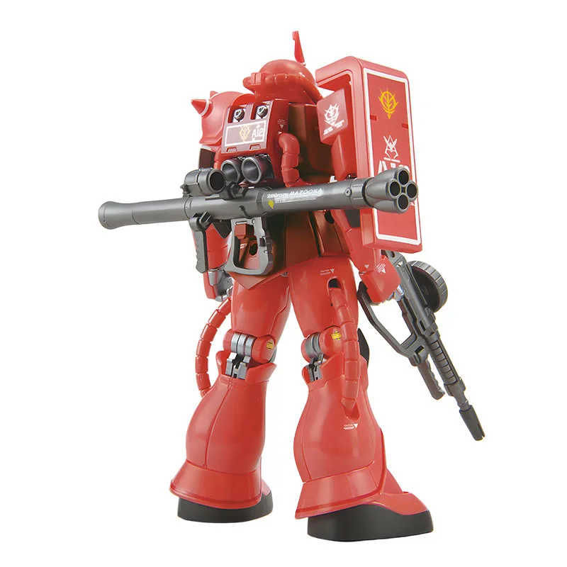 Bandai – KIT de modèles originaux GUNDAM HGUC MS-06S ZAKUII 1/144, figurine d'action Anime, modèle à assembler, jouets, cadeaux pour garçons