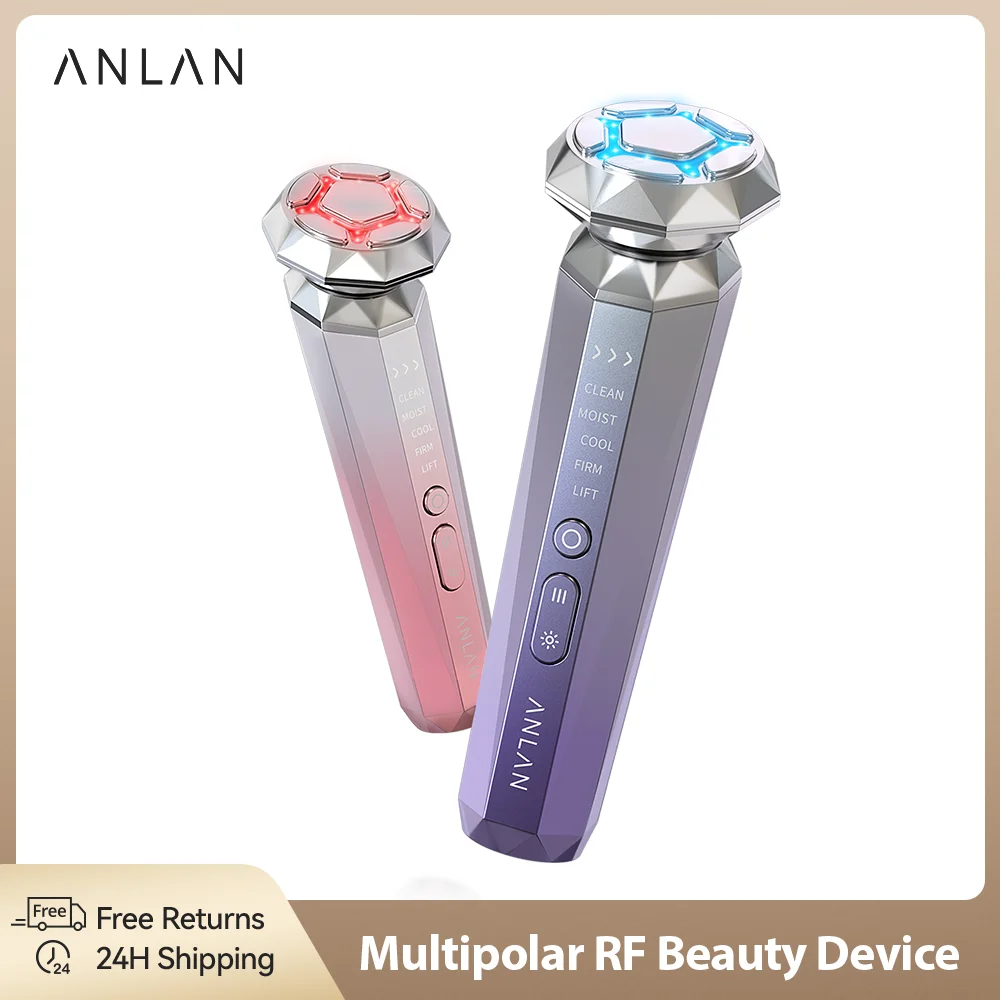ANLAN 다기능 스킨케어 장치 다극 얼굴 고주파 얼굴 클렌징 EMS 얼굴 리프팅 스킨케어 RF 뷰티 마사지