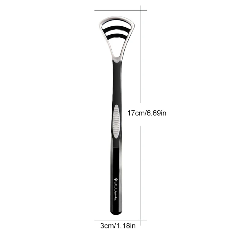 Detergenti per raschietti per lingua a doppio uso Spazzola riutilizzabile per la pulizia della salute orale, previene la bocca nuvolosa, pulire i detriti degli alimenti, Bocca per adulti fresca