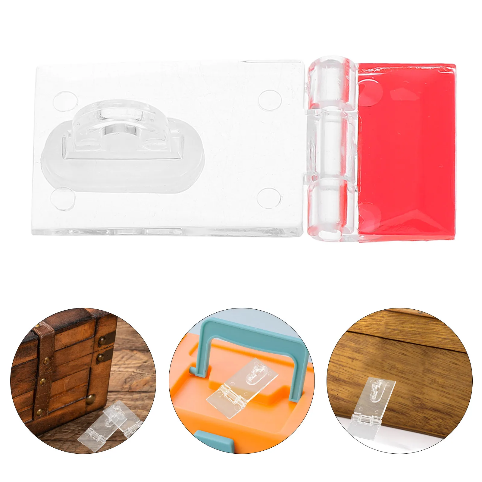 

5 Sets Lock Buckle Acrylic Corner Latch Transparent Door Lock Mini Cabinet Latches Durable Plastic Shed Hardware Gate Locks Home