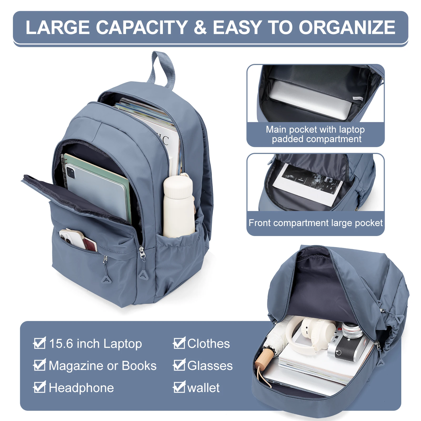 Teenage School Backpacks, Hand Luggage Backpack, Kids Backpack Boys Girls Casual Travel Backpack, Weekender School Bag for Women