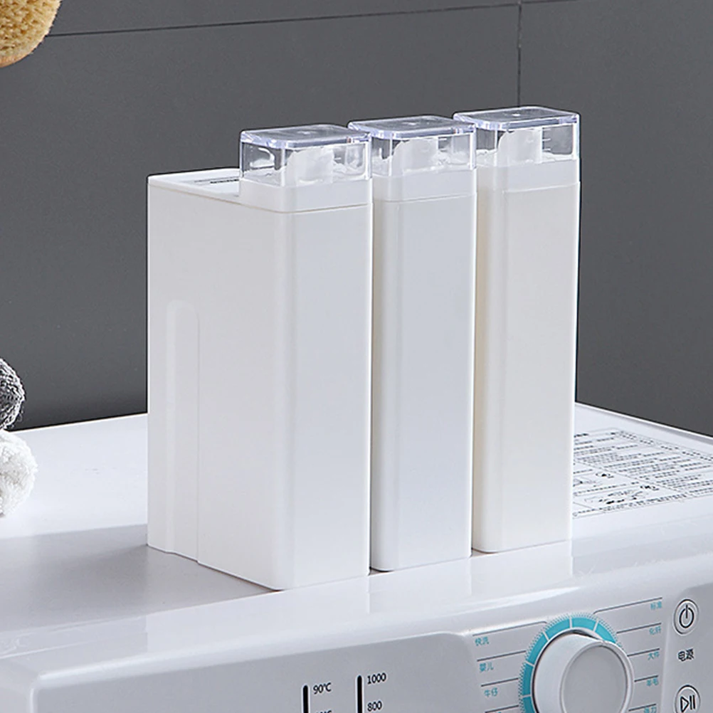

Laundry Detergent Bottle Dispenser Refillable Shower Gel Liquid Soap Container with Pump Jug Room Travel