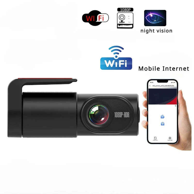 

Camera for Car ADAS Driving Assistance Dash Cam USB Black Box 1080P Dvr Loop Recording Dashcam 360°Rotating Len 1.0 Inch HD Mini