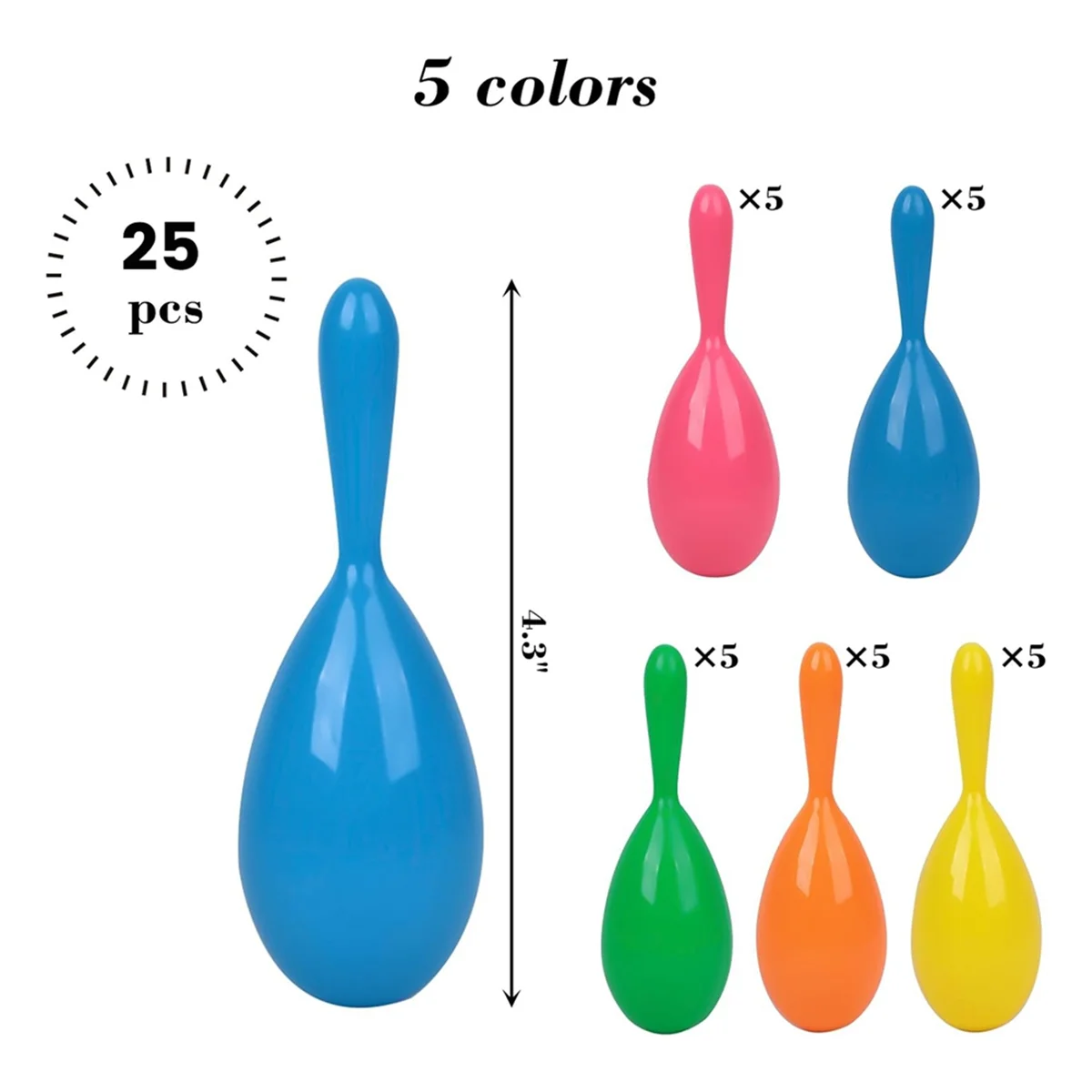 25PCS Maracas for Kids, Maracas Mini Colorful Maracas Toy Noisemaker Musical Instruments for Toddlers Party Favors