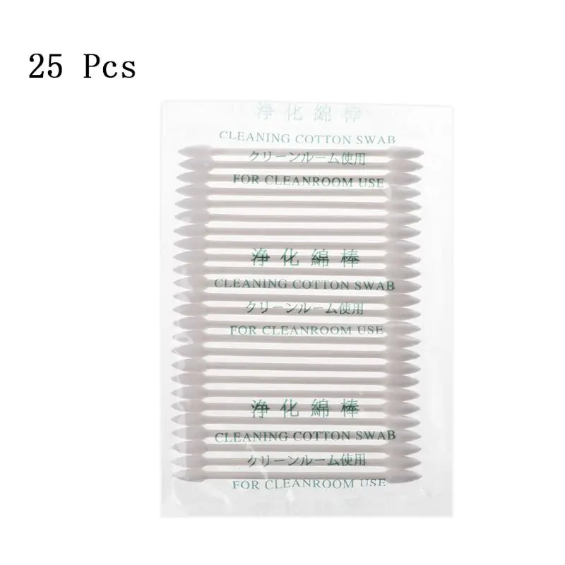 25 แพ็คคู่สำหรับหัวทำความสะอาดผ้าฝ้าย Swabs ทำความสะอาด Swabs สำหรับหูฟังสำหรับโทรศัพท์สมาร์ทแท็บเล็ตพอร์ตชาร์จ USB
