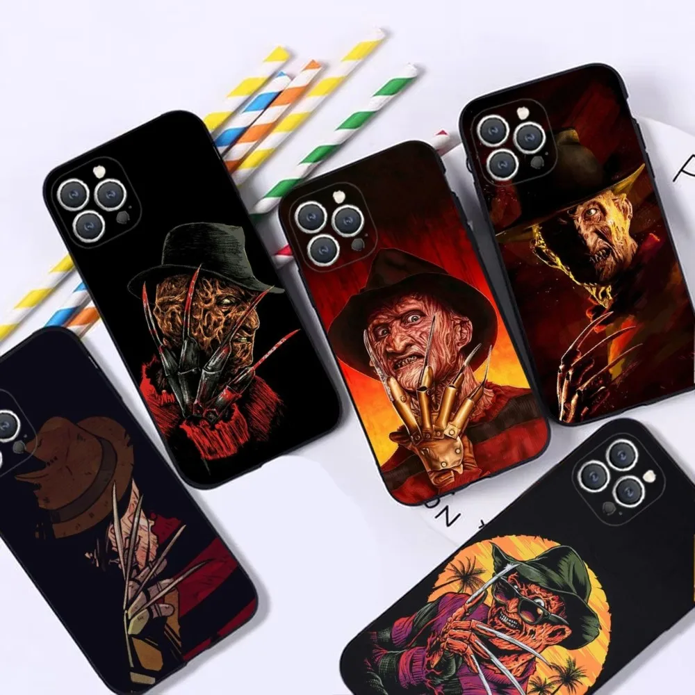 F-Freddy Krueger  Phone Case For iPhone 16,15,14,13,12,Pro,Max,11,7,8,Plus,XR,XS Max Shockproof Silicone Soft Shell