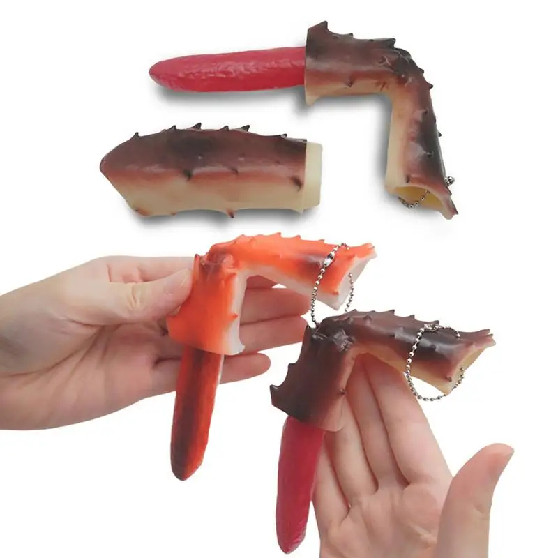 Realista Crab Leg Squeeze Toy, Stretch Toy, reduzir o estresse, alívio do estresse, Fidget, brinquedos sensoriais para crianças