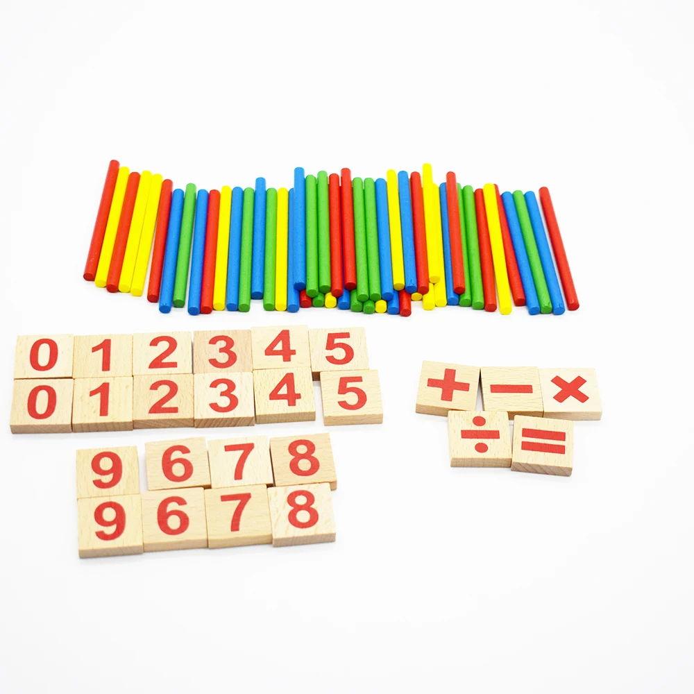 Montessori Math Counting Stick Toys insegnamento giocattoli in legno massello educazione prescolare matematica aritmetica sussidi didattici regalo per bambini