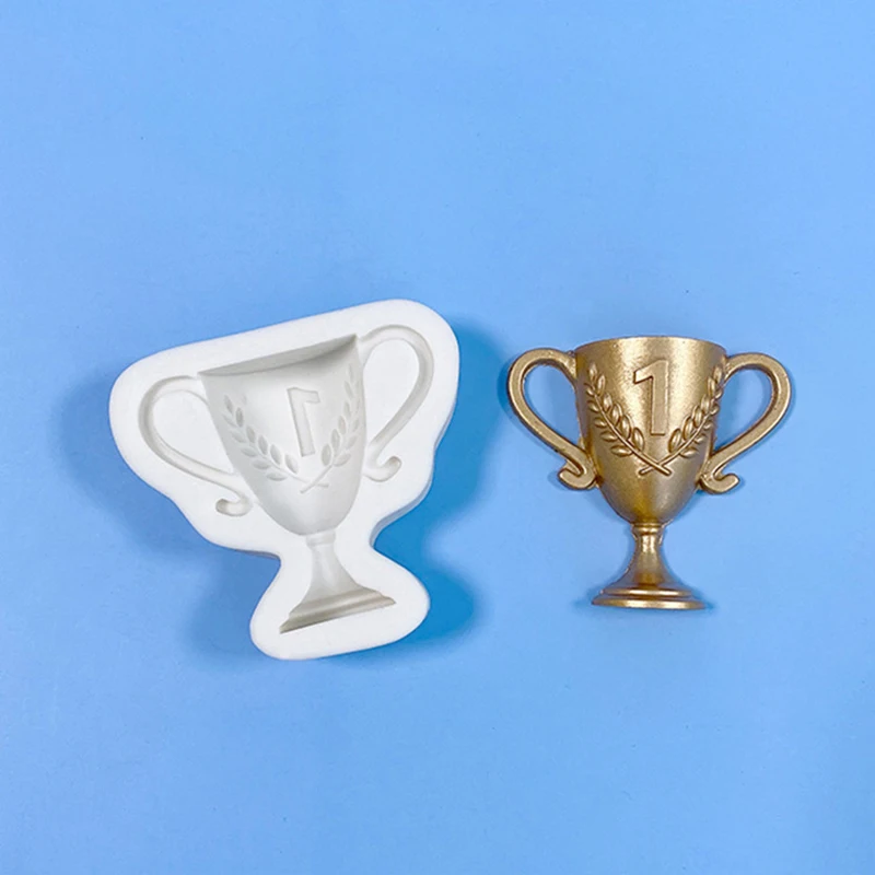 Trophy Medal Sports Meeting Silicone Cake Baking Mold Sugarcraft Chocolate Cupcake Resin Tools Fondant Decorating Tools