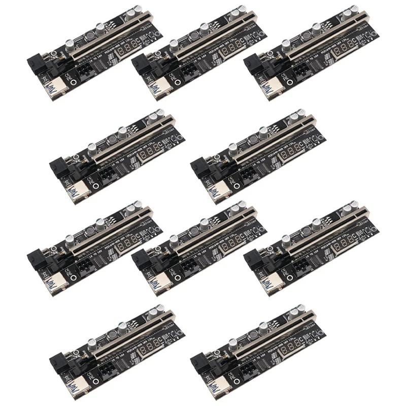 

10 Pcs VER12X Graphics Card Extension Cable PCIE Adapter Card 1X To 16X Graphics Expansion Card For Bitcoin GPU Mining