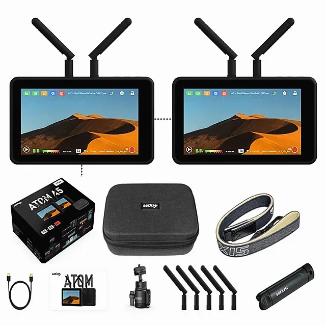 

Комплект VAXIS ATOM A5, беспроводной монитор, система передачи видео 3 в 1, диапазон 150 м, передатчик, приемник, комплект монитора, 2 шт.