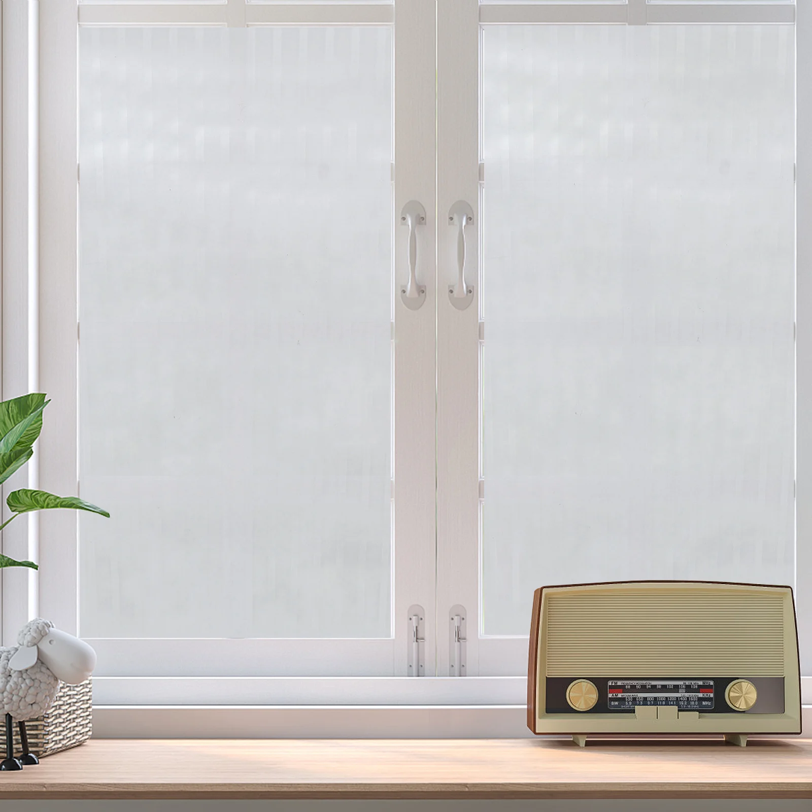 

1Pc Innovative Black Frosted Window Film Self-Adhesive Shading Glass Sticker For High Privacy Needs