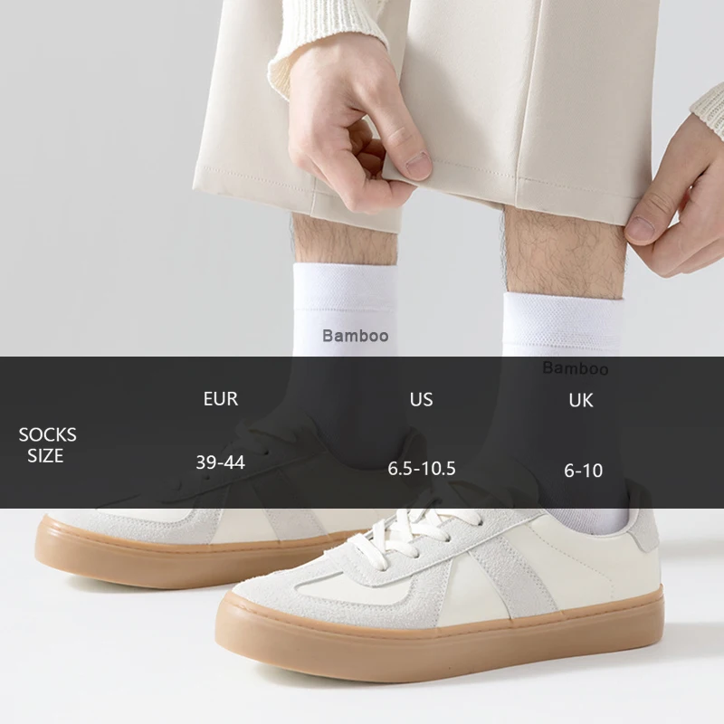 5/10 Paar neue Socken aus Bambusfaser, bequem, atmungsaktiv, für Freizeit und Business, Herren-Crew-Socken, hohe Qualität garantiert, Herrenmodell, EU-Größe 38–45. – Detail 7