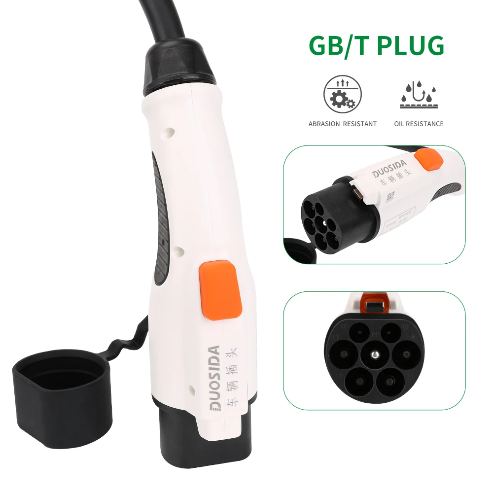 GBT EV Adapter Type 1 socket to GB/T Vehicle Plug With 0.5m Cable 16A 32A , J1772 Type 1 EV Chargers Socket to GB/T Electric Car