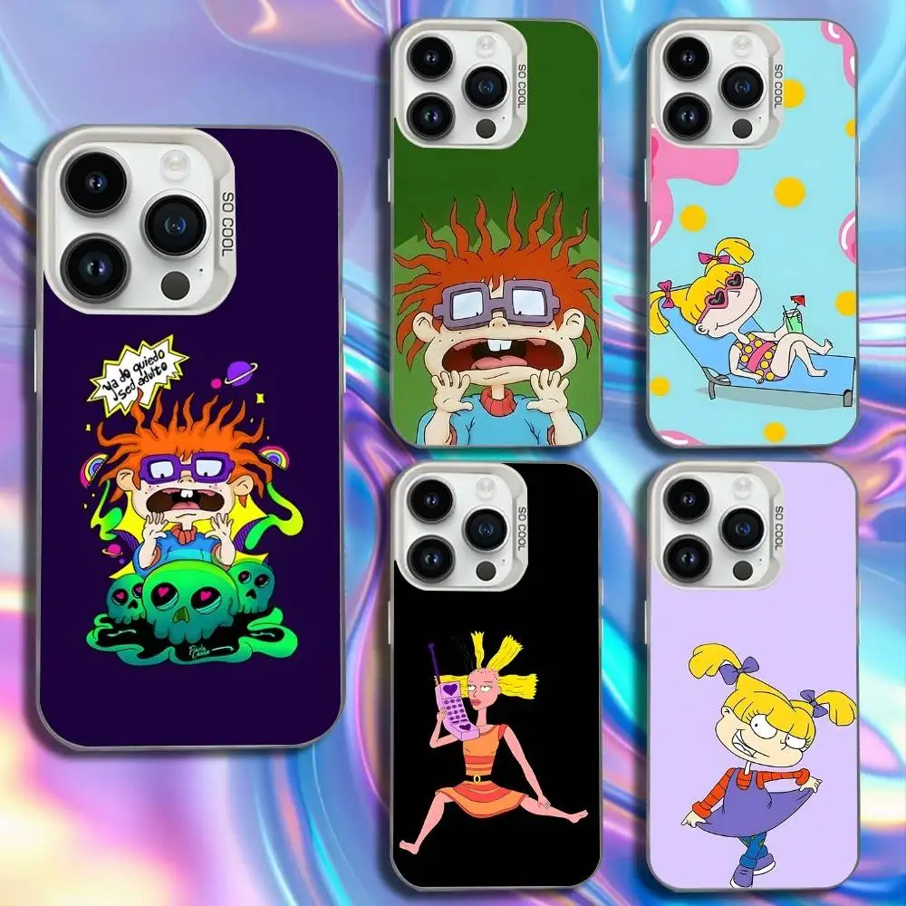 

Rugrat Chuckie Angelica Phone Case For iPhone 16,15,14,13,12,11,Mini,Pro,SE,MAX White Matte Shockproof Cover
