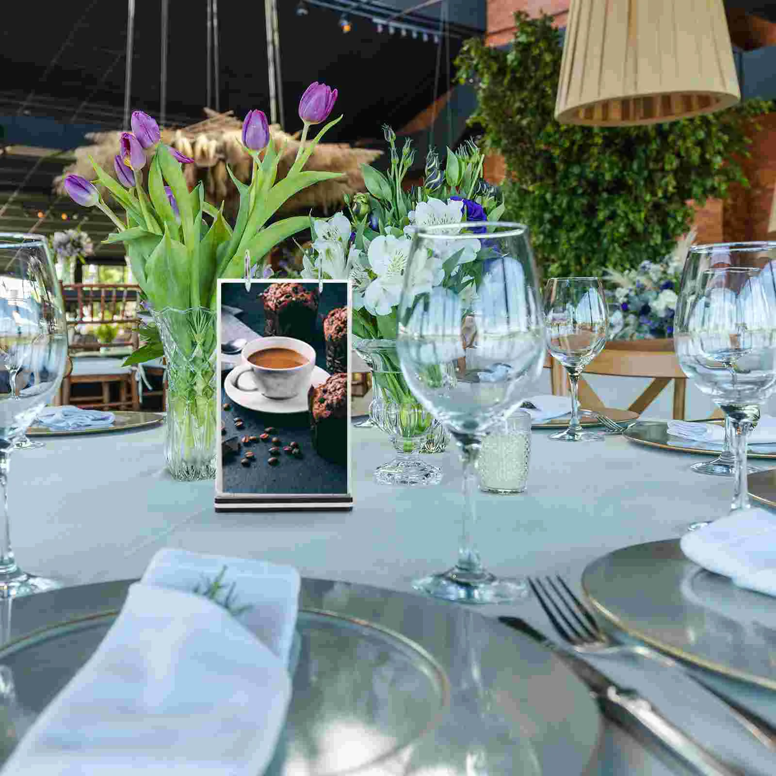 Menu Display Stand Poster Holder Stands for Desktop Picture Holders Tables Rack Sign Label