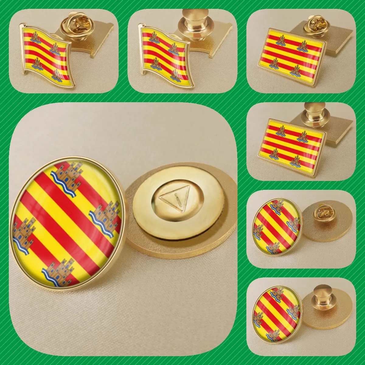 Ibiza of Spain Flag Lapel Pins Brooches Badges