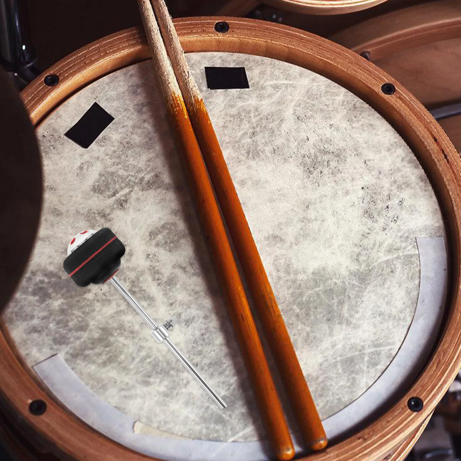 

Wool Felt Pedal Beater Head Replacement Soft Durable Bass Drum Hammer Foot Pedal Parts Drum Set Accessory