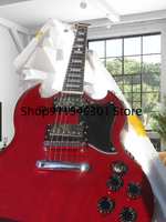 25-35 days Delivey)(25-35 days can get it ) SG Electric Guitar with Ac-dc Inlays HH Pickup Fast Delivery
