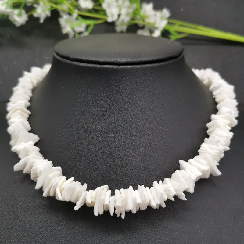 Fashion White Color Irregular Gravel Chip Choker Necklace For Women 2022 Bohemian Natural Shell Necklace Female Beach Jewelry