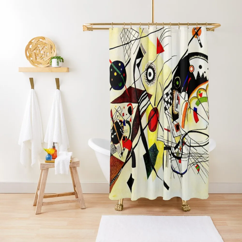 

Transverse Line |Wassily Kandinsky Abstract Art Shower Curtain Funny Shower Waterproof Bath And Anti-Mold Curtain