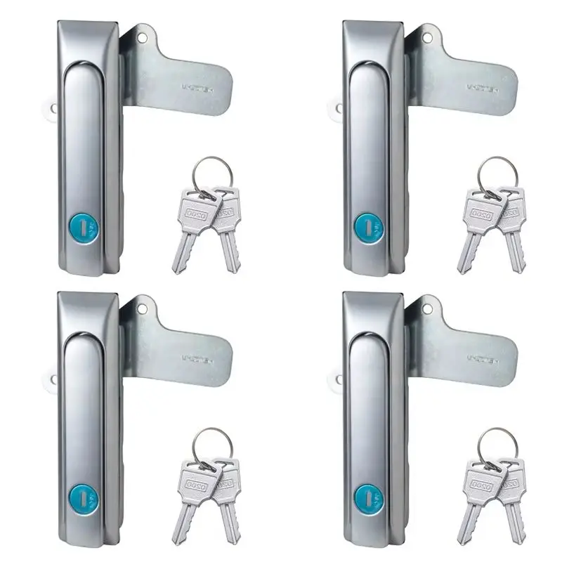 

HOT 4PCS Zinc Alloy Industrial Machinery Box Lock Distribution Box Lock Switch Electric Cabinet Door Lock Chassis Plane Lock+Key
