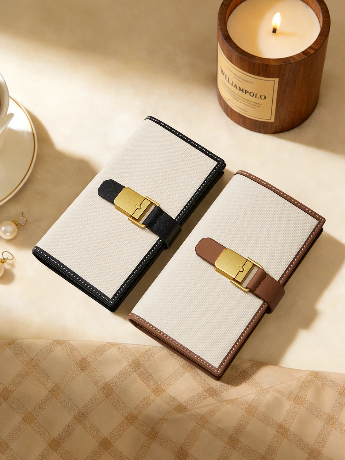 williampolo-women's-large-capacity-long-wallet-fashionable-korean-style-handbag-leather-purse-simple-design-spring-2026