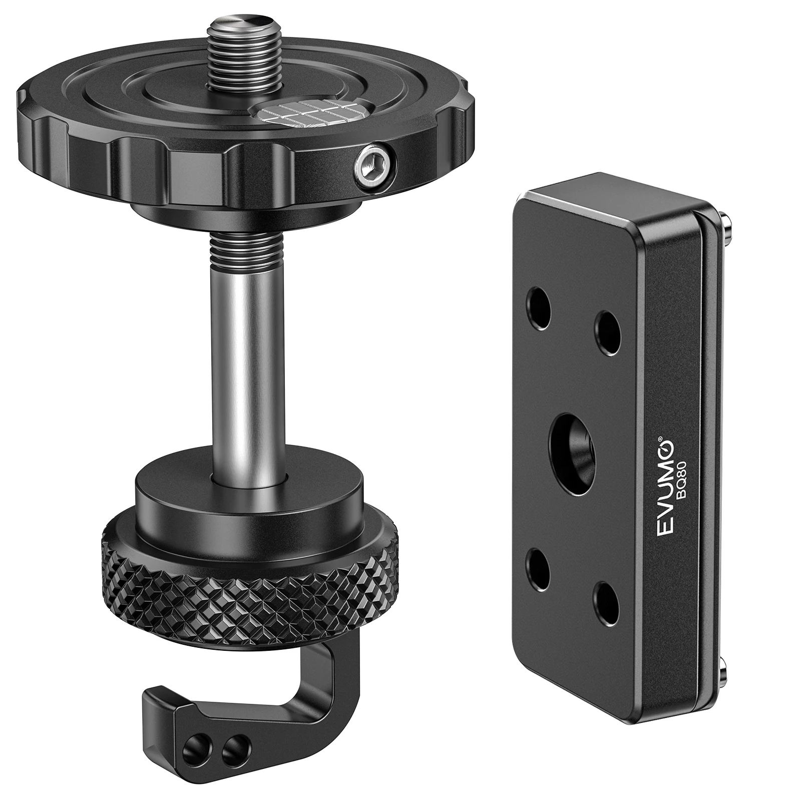 

BOG DeathGrip Tripod Adapter Arca Saddle Plate Combo 3/8" Converter w Gravity Hook Anti-Slip Quick Release Plate for Ball Heads