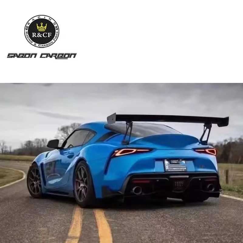 

Задний спойлер с высоким крылом в стиле VE для Supra A90 A91 MK5, двухэтажный дизайн из углеродного волокна