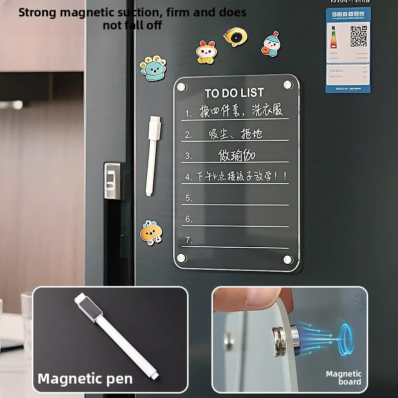 Refrigeratorsticker calendar message boarddisplay sticker household magnetic erasable schedule writing note board advanced sense