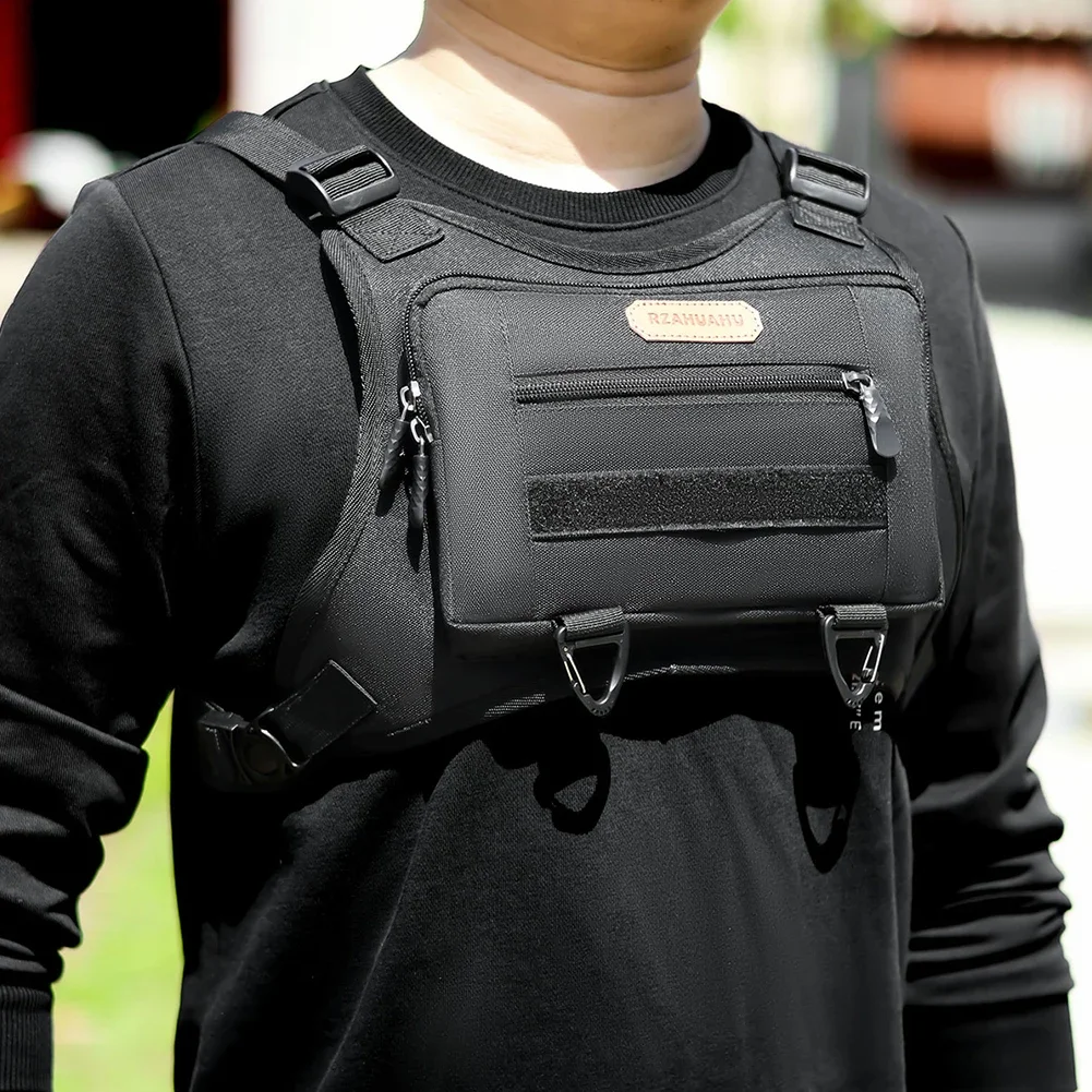 

Модный спортивный рюкзак с несколькими карманами, уличная нагрудная сумка, регулируемый ремень, дорожный жилет, рюкзак для бега, путешествий