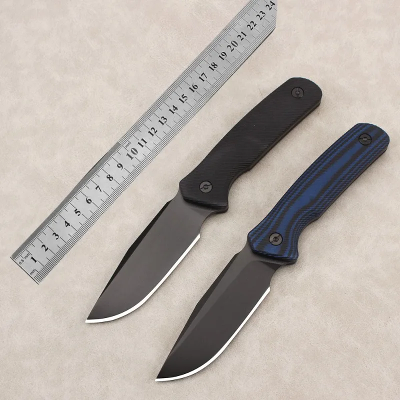 

Camping Pocket Outdoor Knives 8cr13 Blade G10 Handle Fixed Blade Knives Survial Tactical Hunting Knife EDC Tools Leather Sheath