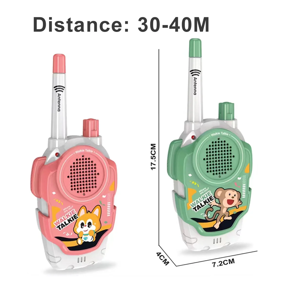 Children's Walkie Talkieway 2Pcs Kid-Friendly Two Way Radios for Clear Communication Essential for Camping Hiking Adventures